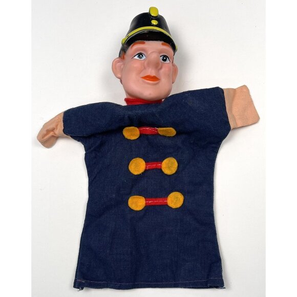 2 VTG JOHN FREILASSING Punch & Judy HAND PUPPETS Queen Police Germany Mr. Rogers - Picture 7 of 10
